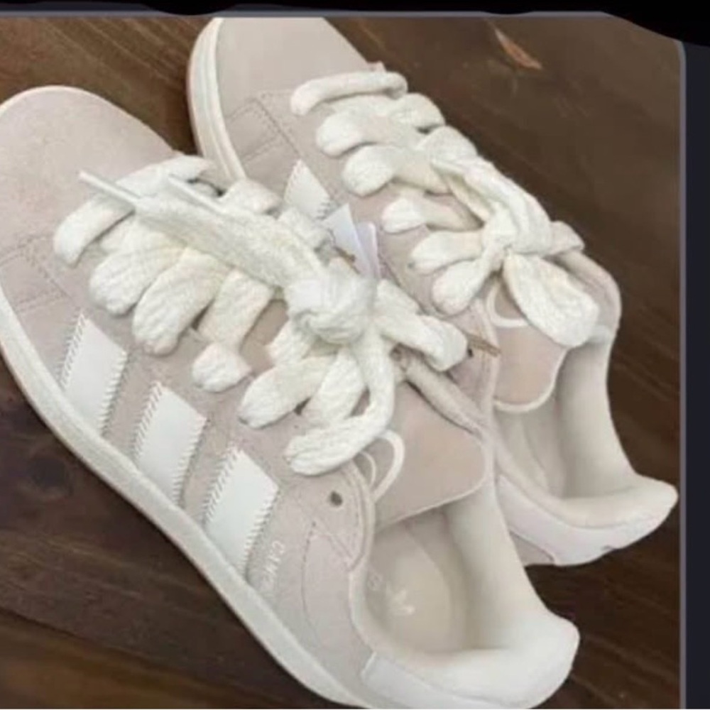 Adidas Cream and White Casual Sneakers